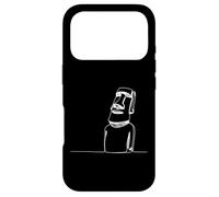 Easter Island Moai Statue One Line Art Drawing Case for iPhone 17 Pro