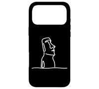 Easter Island Moai Statue One Line Art Drawing Design Case for iPhone 17 Pro Max