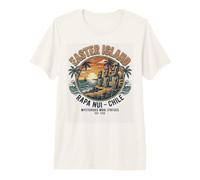 Easter Island Rapa NUI Chile Moai Statues Vintage Travel Premium T-Shirt