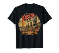 Easter Island Rapa NUI Moai Statues Vintage Travel T-Shirt