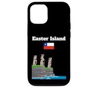 Easter Island souvenir sea cliff with moai statue Chile flag Case for iPhone 12/12 Pro