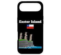 Easter Island souvenir sea cliff with moai statue Chile flag Case for iPhone Air