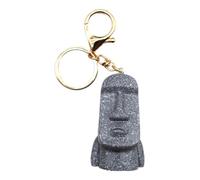 Easter Island Statues Keychain for Men Women | Cute Pendants for Keychains, Stone Decoration for Room, Car Hanging Ring Accessories, Resin Head Statue for Bag, New Small, Siehe Beschreibung