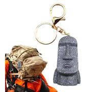 Easter Island Statues Keychains, Stone Resin Statue Keychains, Polynesian Easter Island Heads Keychains, Model Keychain, Stone Pendants Decoration Keychain For Hoom, Room, Bag
