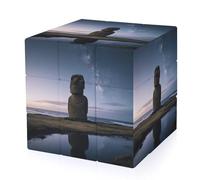 Easter Island Statues Magic Cube,The Original 3x3 Cube,Speed Cube Problem-Solving Brain Teaser,Easy Turning Sensory Puzzle Toy,Sensory Stress Relief Form Fidget Toys