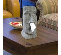 Easter Island Stone Face Upright Tissue Holder Bowknot Container Holder Quality Material: The bottom is made of environmentally friendly resin This ba