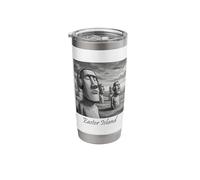 Easter Island Stone Guardians Listening Stainless Steel Insulated Tumbler