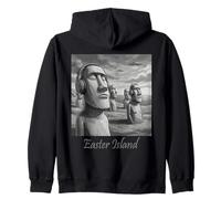 Easter Island Stone Guardians Listening Zip Hoodie