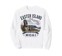 Easter Island - Vintage Moai Statues Rapa Nui - Chile Sweatshirt