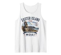 Easter Island - Vintage Moai Statues Rapa NUI - Chile Tank Top