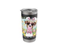 Easter Jack Russell Terrier Dog Mom Spring Easter Bunny Eggs Stainless Steel Insulated Tumbler