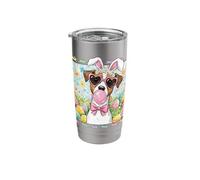 Easter Jack Russell Terrier Dog Mom Spring Easter Bunny Eggs Stainless Steel Insulated Tumbler