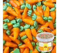 Easter Jelly Foam Orange Flavour Carrots Sweets With Tub 1kg - Party Bag Fillers Sweets
