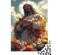Easter Jesus Blessing 1000 Piece Thickened Jigsaw Puzzle Grown-Ups Easy Store Relaxation Hobby Engaging Brain Teaser 38x26cm/1000pcs