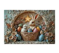 Easter Jigsaw Puzzles for Adults 4000, 4000 piece Jigsaw Puzzles for Adults, Challenging Wooden Jigsaws Puzzle for The Whole for Women, Puzzle for Home Wall Decor, Gifts for Women, Theme: Rabbit R-96