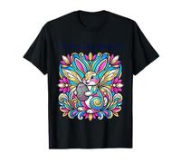 Easter Joy Blooms Bunny Pysanky Egg Folk Art T-Shirt