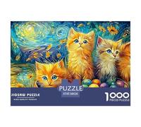 Easter KittensExquisite 1000-Piece Jigsaw Puzzles for Adults Containing A Wealth of Challenging Educational Puzzle Game Pieces - Designed to Be A Cherished Gift Jigsaw Puzzles for Adults And Kids 12