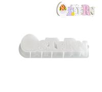 Easter Letter Atmosphere Ornament Silicone Mould, Reusable Easter Bunny Silicone Mould, DIY Egg Rabbit English Flower Gypsum Drip Ornament(Style B)