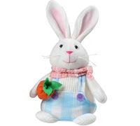 Easter Light-Up Bunny doll, Easter Standing Rabbit Home Decoration Rabbit Statue, Lighting Rabbit Filling Animals Easter Glow Rabbit for Easter Household Desktop Room Home Decor(carrot)