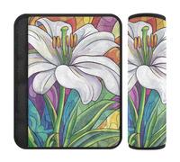 Easter Lily Happy Easter 2 Pack seat Belt Cover pad Stop seat Belt Cutting into Neck for SUV forro para cinturon de seguridad