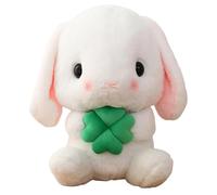 Easter Long-Eared Rabbit Stuffed Bunny with Carrot, Cute Soft Realistic Plush Toys for Toddler, Kids, Baby Shower (C, 22CM)