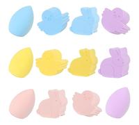 Easter Makeup Sponge Set - 12 Pcs Bunny Chick Egg Shape Makeup Blender, Soft Latex-Free Beauty Sponge for Foundation, Powder & Cream, Wet/Dry Use, Gentle Easter Presents for Women & Makeup Lovers
