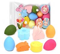 Easter Makeup Sponges Sets-12Pcs Bunny Chick Egg Beauty Blender Makeup Sponges for Powder Cream &Liquid,Super Soft & Latex-Free Beauty Cosmetic,Fun Easter Basket Fillers& Cute Gifts for Her,Wife,Women