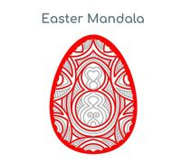 Easter Mandala Coloring Book: Coloring book for adults. Mandala Easter Egg adult coloring book. 30 pages.