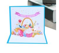 Easter Maps Easter Card Holder for Kids, Pop Up Easter Eggs | Happy Spring Souvenir, Celebration Accessories, Paper Sculpture, Envelope