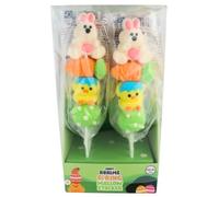 Easter Marshmallow Stacker Lollipop 45g Sugar Coated Fruit Flavour Sweet - Bunny Carrot Chick Egg Design - Halal Treat (4)