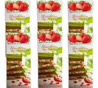 Easter Matcha Chocolate Strawberry Bar 95g - Smooth White Chocolate with Raspberry Cream Filling & Strawberry Pieces | Shareable Premium Chocolate - byg (6 x Bar)