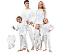 Easter Matching Pajamas Set for Family, Cute Easter Eggs Rabbit Bunny Print, Matching Easter Pajamas for Family, Matching Pjs for Couples, 2 Piece Top with Pj Pants