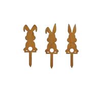 Easter Metal Bunny Stake Perfect For Spring Parties An Eye Catching Small Decoration To Your Holiday Celebrations (Brown, 20cm)