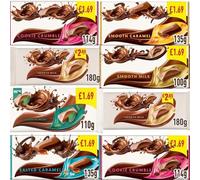 Easter Milk Chocolate Assortment - Smooth Milk Chocolate with Caramel, Salted Caramel & Cookie Crumble -(24 gy x Bar, Random Mixed)