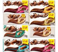 Easter Milk Chocolate Assortment - Smooth Milk Chocolate with Caramel, Salted Caramel & Cookie Crumble Treats -Glxy (12 x Bar, Random Mixed)