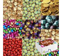 Easter Milk Chocolate Foiled Mini Easter Eggs & Gold Easter Bunnies with Gift Box - 2026 Delicious Chocolate Coin Bunnies & Eggs (1500g)