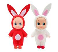 Easter Mini Bunny Baby Elf Toys for Girls Boys,2Pcs Rabbit Elf Babies Doll Naughty Elf Accessories Baby Twins Elves,Novelty Toys Little Bunny Baby Elves Dolls for Kids Easter Gifts Stocking Stuffers