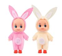 Easter Mini Bunny Baby Elf Toys for Girls Boys,2Pcs Rabbit Elf Babies Doll Naughty Elf Accessories Baby Twins Elves,Novelty Toys Little Bunny Baby Elves Dolls for Kids Easter Gifts Stocking Stuffers