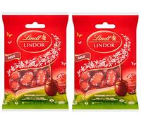 Easter Mini Eggs Bulk Chocolate - Pack of 2 x 80g Irresistibly Smooth Milk Chocolate Easter Eggs Sharing Pouches for Easter Gifts, Easter Egg Hunt for Kids or Easter Chocolate Hamper with Topline Card