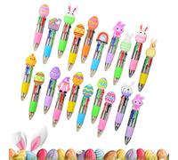 Easter Mini Multicolor Pens - 20 Pack 4-in-1 Multi Color Pens, Portable Easter Themed Stationery | Kids School Reward For Boys Girls Teens Students Classroom Holiday Party Favors