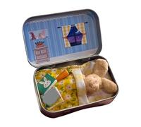 Easter Mini Plush Bunny in Tin Box,Pocket Sized Portable Rabbit Toy,DIY Pet Rabbit Adoption, Cute Hug in a Box for Kids,Anxiety Relief Animal Toy, Easter Basket Stuffer Gifts for Child (Light Brown)