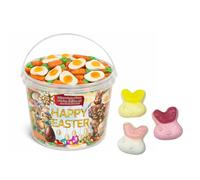 Easter Mixed Sweets Tub 1kg - Carrots, Fried Eggs, Rabbit Heads & Bunnies