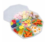 Easter Mixed Sweets Tub 500g - Carrots, Fried Eggs, Rabbit Heads, Bunnies, Happy Flowers, Bunny Heads, Chocolate Mini Eggs, Yellow & Pink Chick Mallows & Pink & White Bunny Mallows