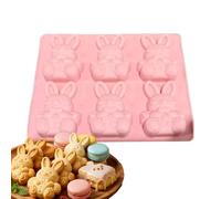 Easter Molds, 3D Bunny Shape 6-Cavity Crafts Casting Tool, Molds for Epoxy Resin for Ice, Soap, Cake Decoration, Cupcake, Fudge, Candy, Jelly, and Pastry, Fun and Creative DIY Tool