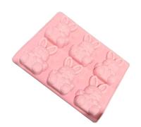 Easter Molds | 3D Rabbit Shape 6 Cavity DIY Casting Tool - Resin Mold for Candy Gummies Cupcake Fudge Pastry Ice Soap