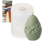 Easter Molds - 3D Rose Flower Pattern Easter Candle Molds for Candle Making,DIY Party Decorations Resin Crafting Soap Wax Fondant Mold for Cake Decorating Soap Candles