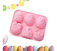 Easter Molds - Easy Release Handmade Crafts Casting Tool, Bunny Candle Silicone Mold, for Ice Soap Cake Decoration, Cupcake Fudge Candy Jelly Pastry Baking DIY KitFun Holiday Make