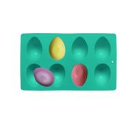 Easter Molds | Food Grade Heat Resistant DIY - 8-Egg Easter Baking Molds Silicone Pan | for Cookie Jelly Pudding Ice Cream Home Kitchen Restaurant Party Birthday