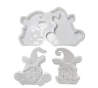 Easter Molds,Rabbit Figurine For Plaster,Silicone Rabbit Mold 2 Pieces | For Resin Clay Craft Project DIY Spring Party
