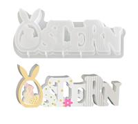 Easter Molds - Reusable Mold Rabbit Letters | Mold For Epoxy Resin,For Easter Decoration Home Accessories Plaster Ornament Resin Art DIY
